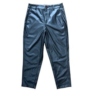 NWT faux leather,BCBGeneration,ladies women pant, dark brown straight leg size M